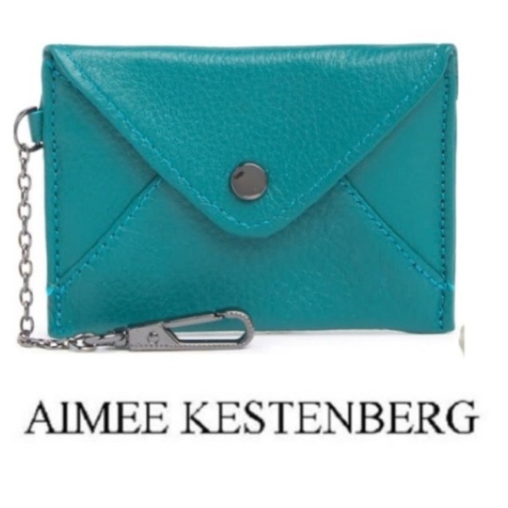 Aimee Kestenberg "Ashley Leather" Wallet Purse, in "Rainforest Green"